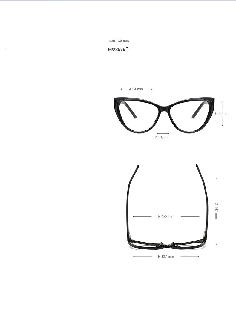 Stylish Cat Eye Blue Light Reading Glasses for Women