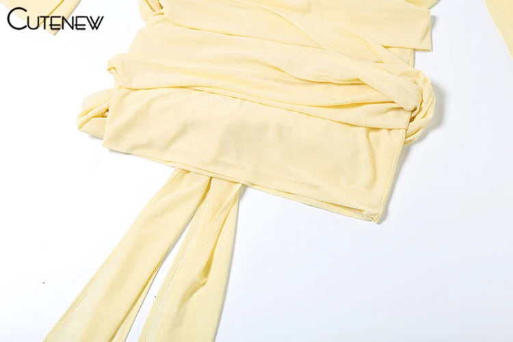 Cutenew Solid Classic Women Blouse Dress Sexy Thin See Through Full Sleeve Lapel Single Breasted Pleated Mini Vestido Streetwear