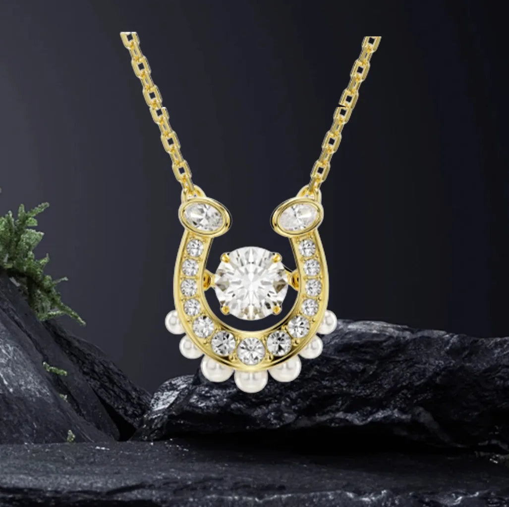 Elegant Silver Crystal Necklace and Earring Set for Women
