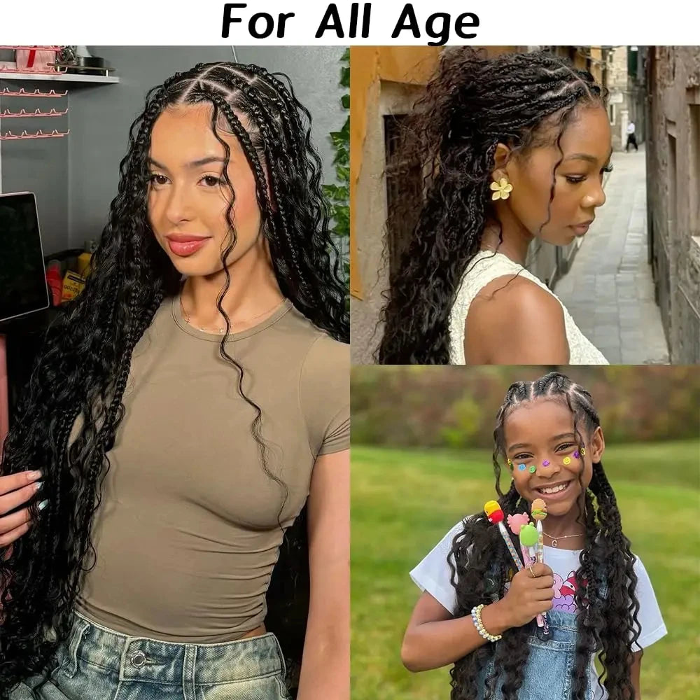 Natural Burmese Curly Human Hair Braiding Extensions for Women