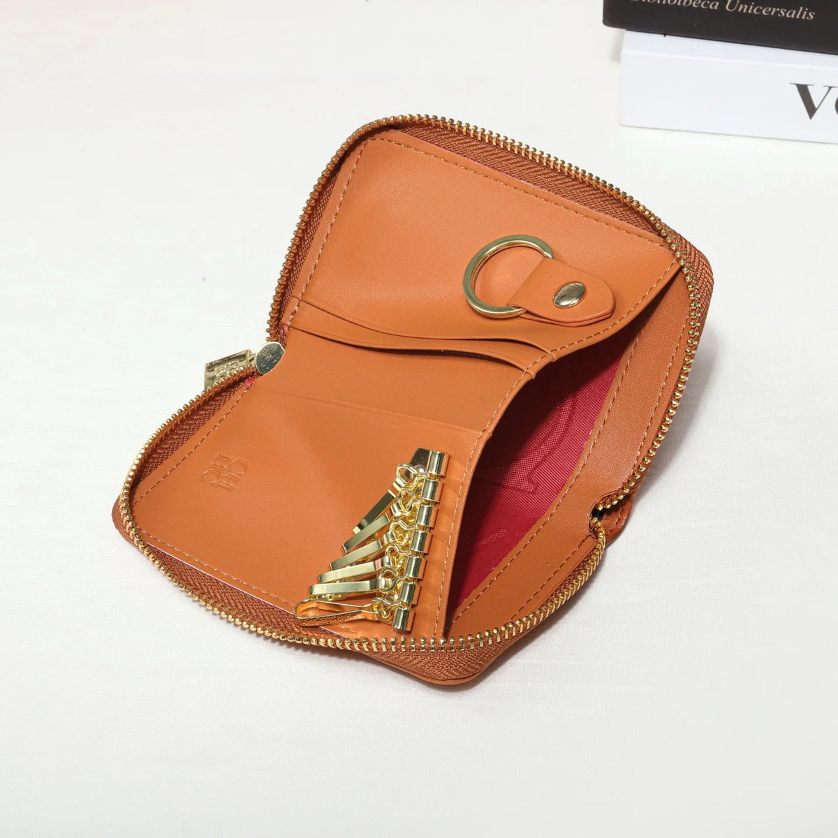 Multifunctional Zippered Key Card Holder Pouch for Women