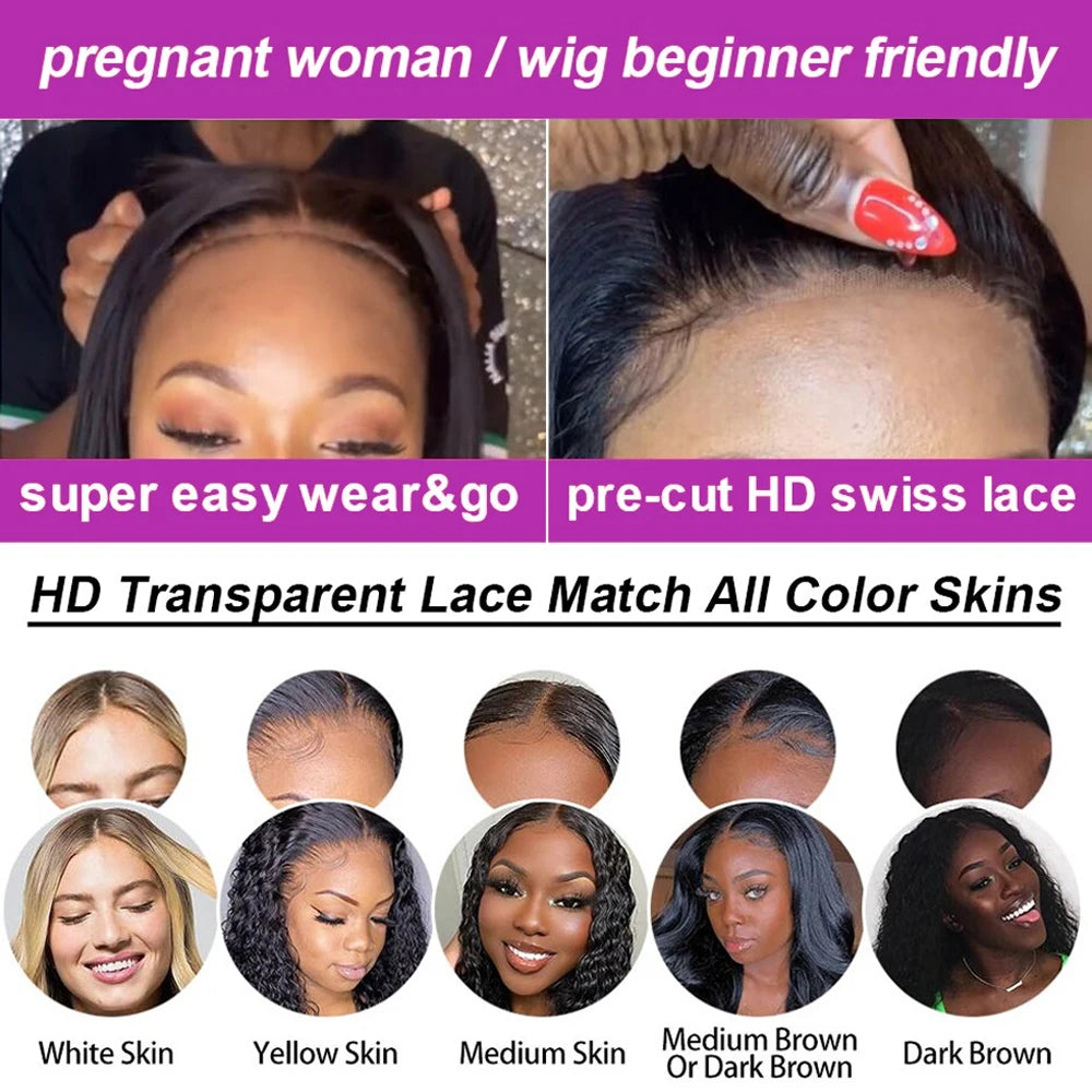Glueless Deep Wave Water Curl Wig