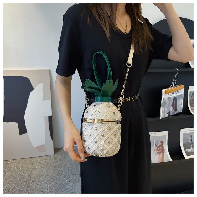 New Women's Shoulder Bag Pineapple Shape Fashionable Women's Shoulder Crossbody Bag Fashionable Casual Women's Bag High Quality