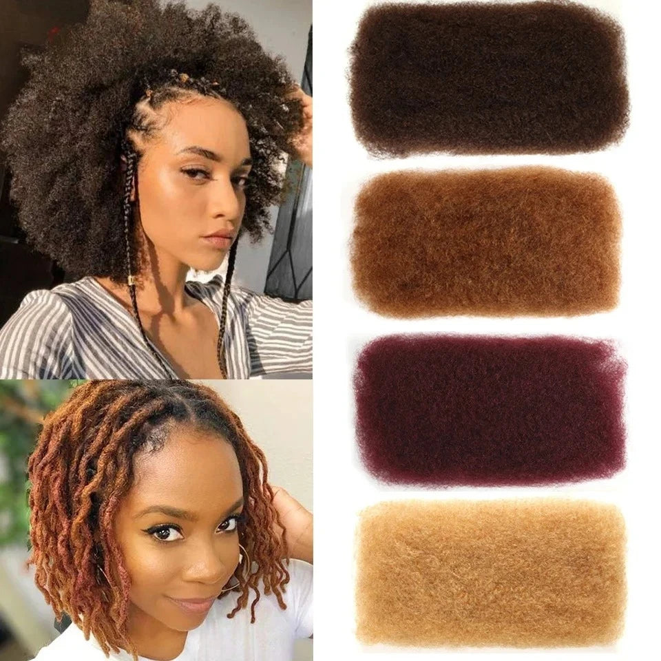 Natural Afro Kinky Bulk Braiding Hair Extensions for Women