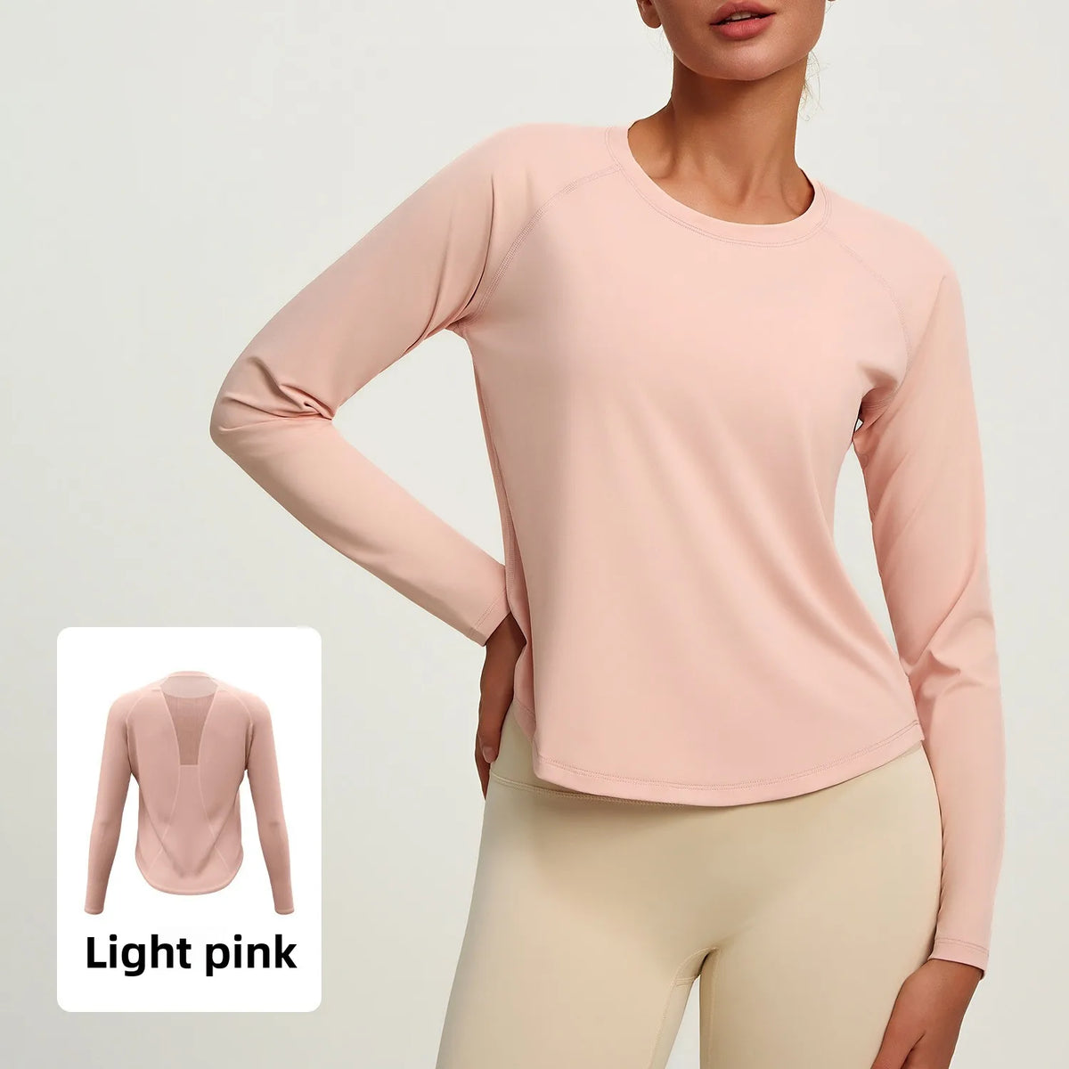 Breathable Loose Mesh Long Sleeve Yoga Top for Women