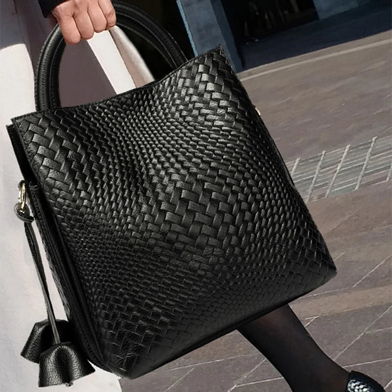 Premium Minimalist Top Layer Leather Tote Bag for Women