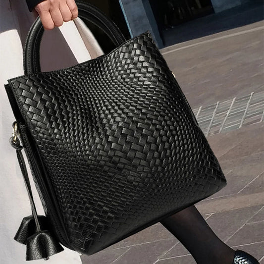Minimalist Top Layer Leather Tote