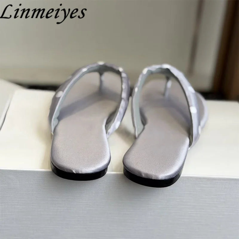Comfortable Polka Dot Summer Flat Slippers for Women