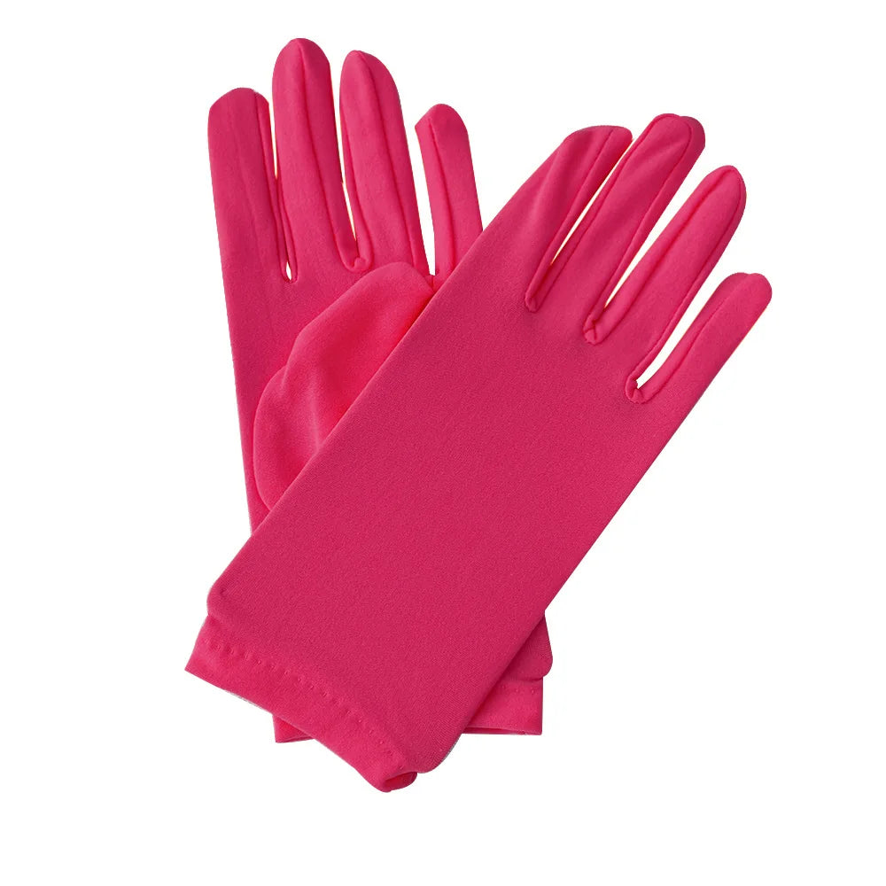 Wrist Length Fingerless Polyester Gloves