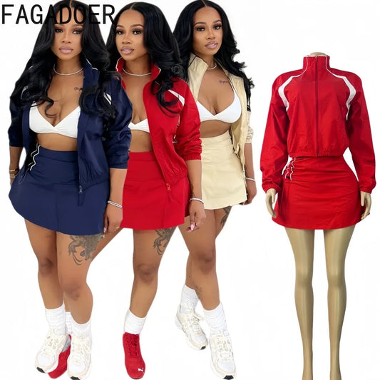 Color Block Drawstring Crop Set