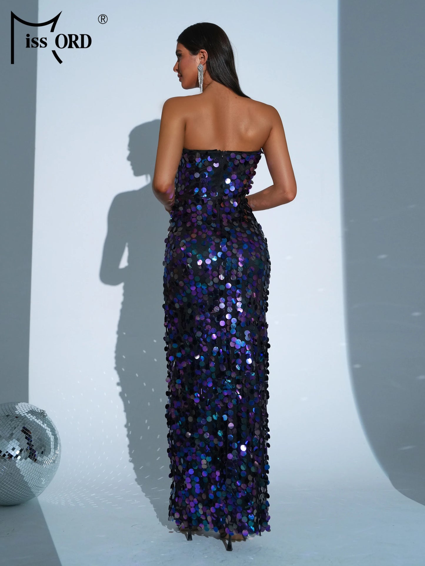 Royal Blue Sequin Evening Gown