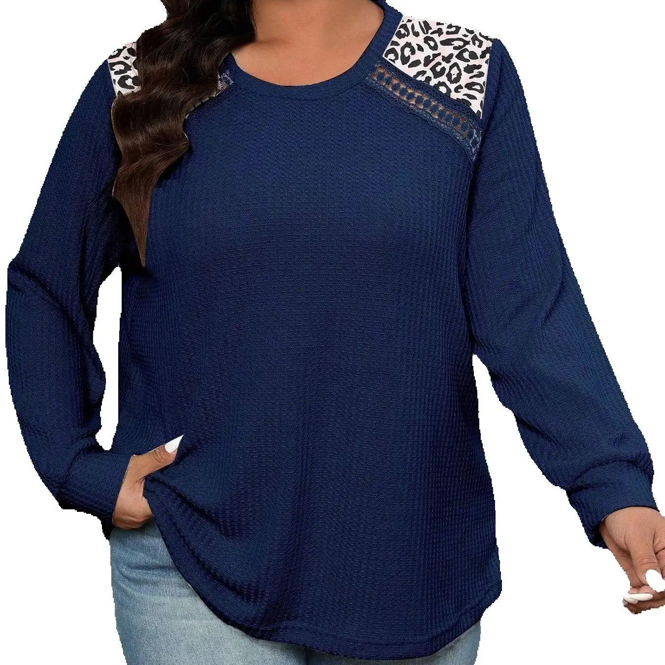 【Plus Size】 Striped Print Button Top, Casual Short Sleeve V Neck Knit Top for Daily Wear, Women Plus Clothing for All Seasons, T