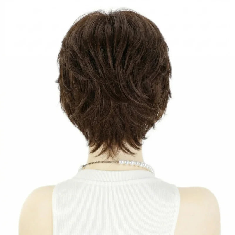 Glueless Silk Base Pixie Cut Human Hair Wig For Women