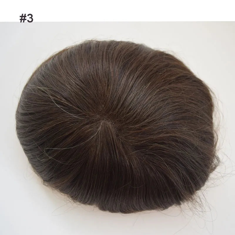 Straight Human Hair Toupee With Lace Top for Women