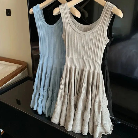 Hollow Out Tiered Aline Dress