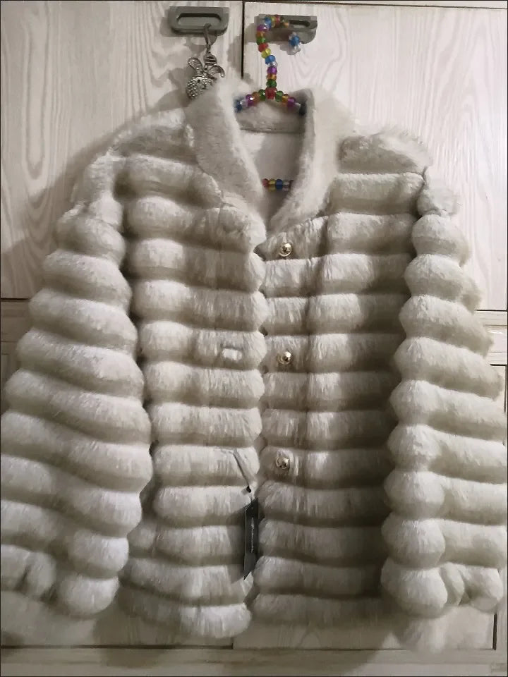Faux Fur Coat for Women,Single Breasted Jacket,Thicken Warm,High Quality,Preppy Style, Female Clothes,New,Winter,2025