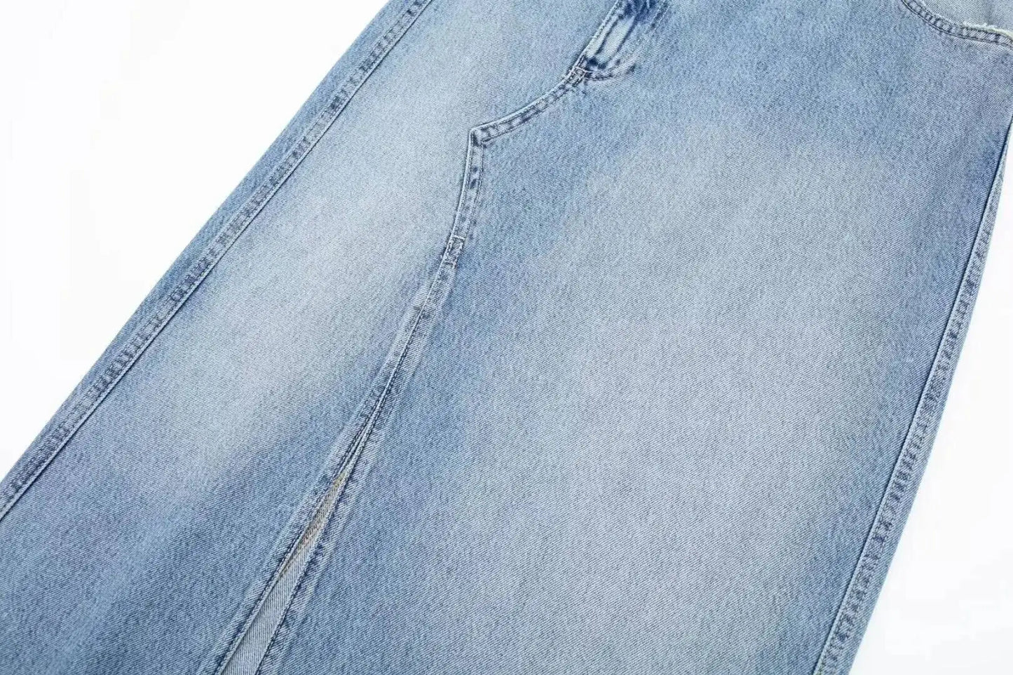 ANJY Summer New Women Chic Y2K Streetwear Elegant Ins Trendy Vintage Asymmetrical High Waisted Slimming Denim Split Skirt HK7080