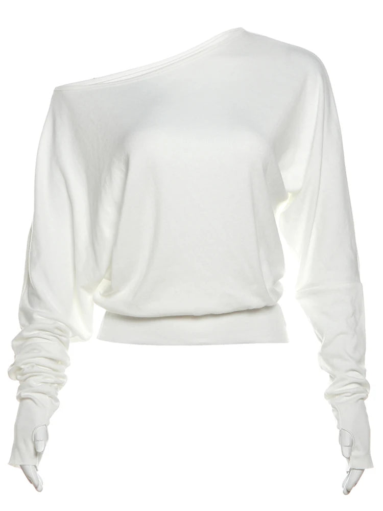Skew Collar Long Sleeve Tee