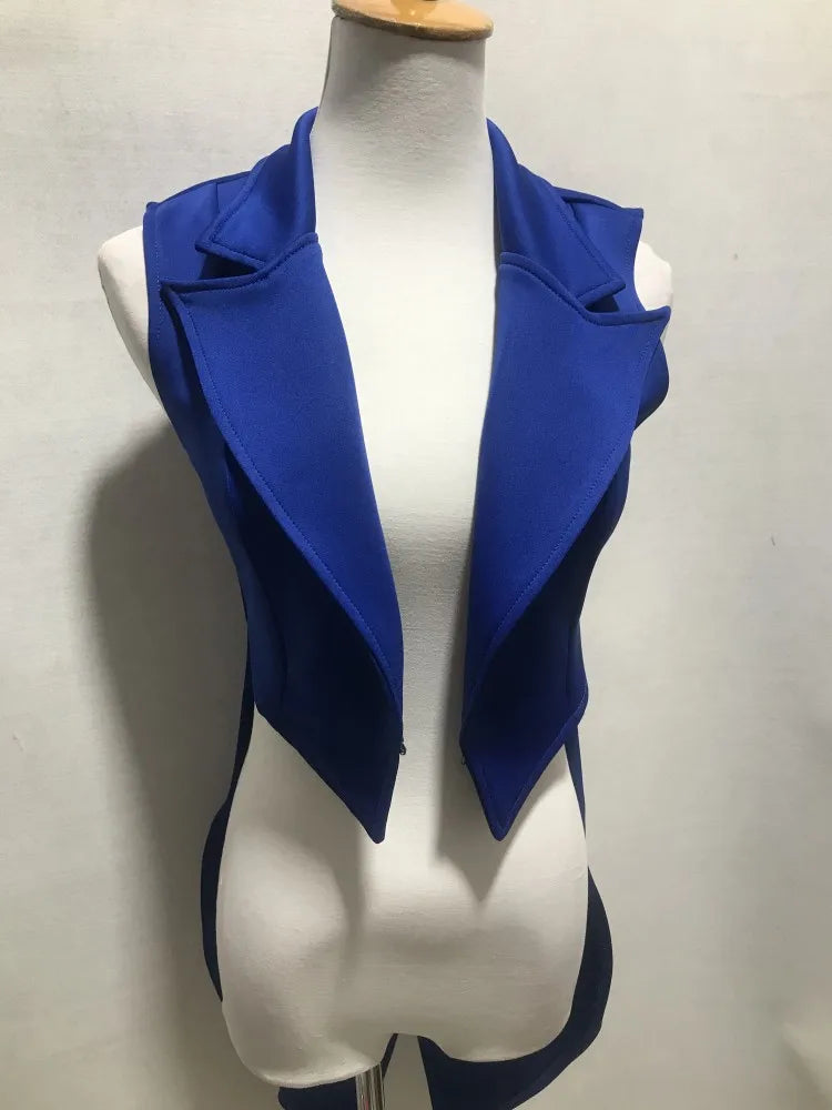 Black And White Tailcoat Dance Performance Costume for Women