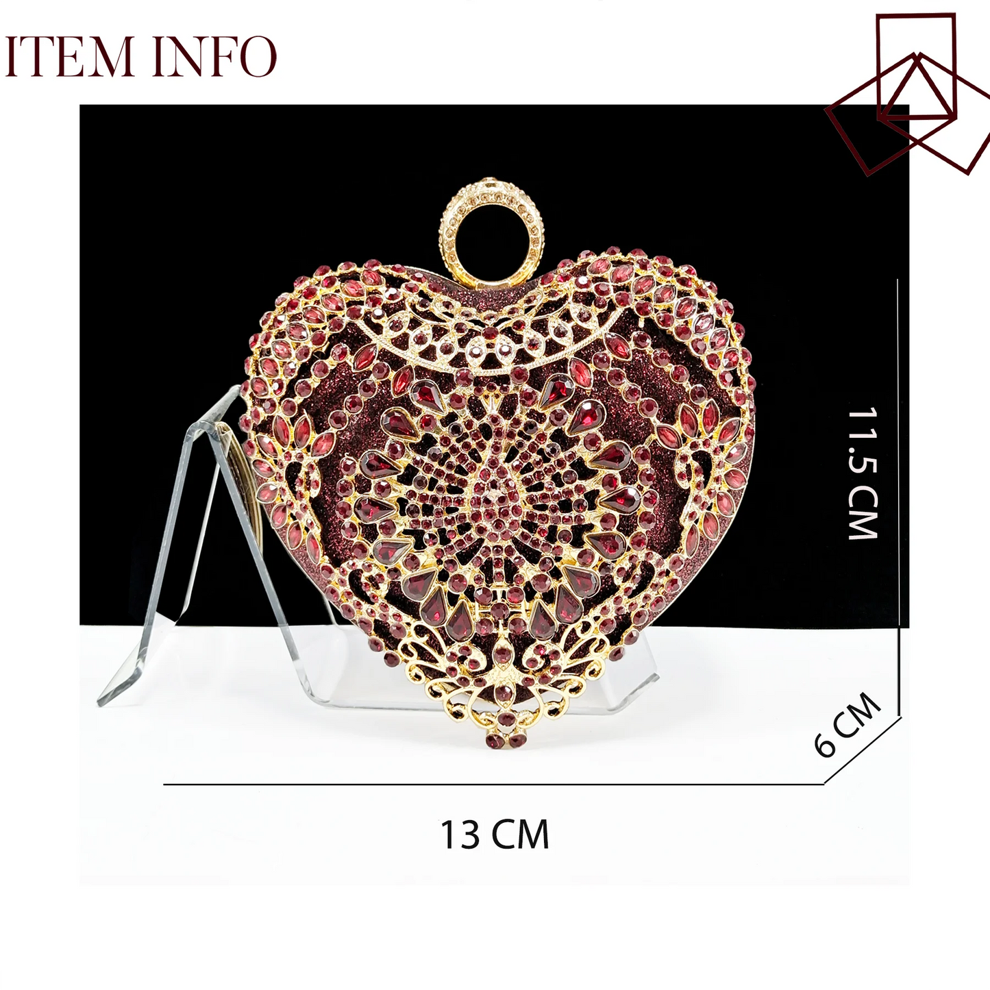 Italian Design Metal Rhinestone Decoration Ladies Evening Clutch Bag love Small Bag Chain Sky Blue Color Bag