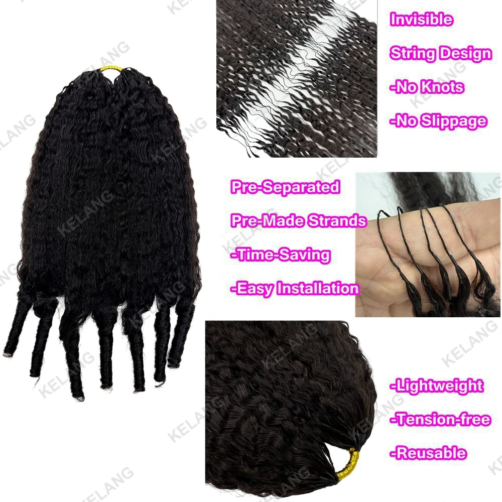 Kinky Straight Crochet Human Hair Extensions for Women