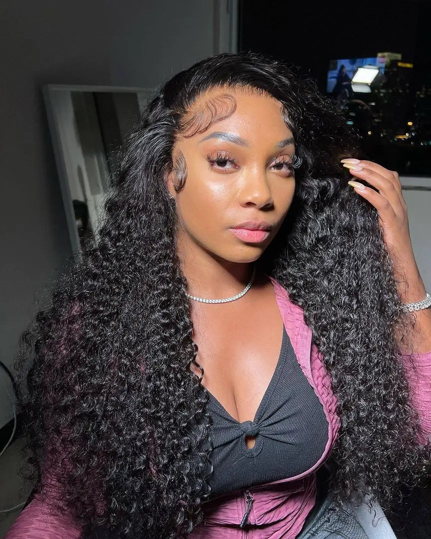Glueless Deep Wave Water Curl Wig