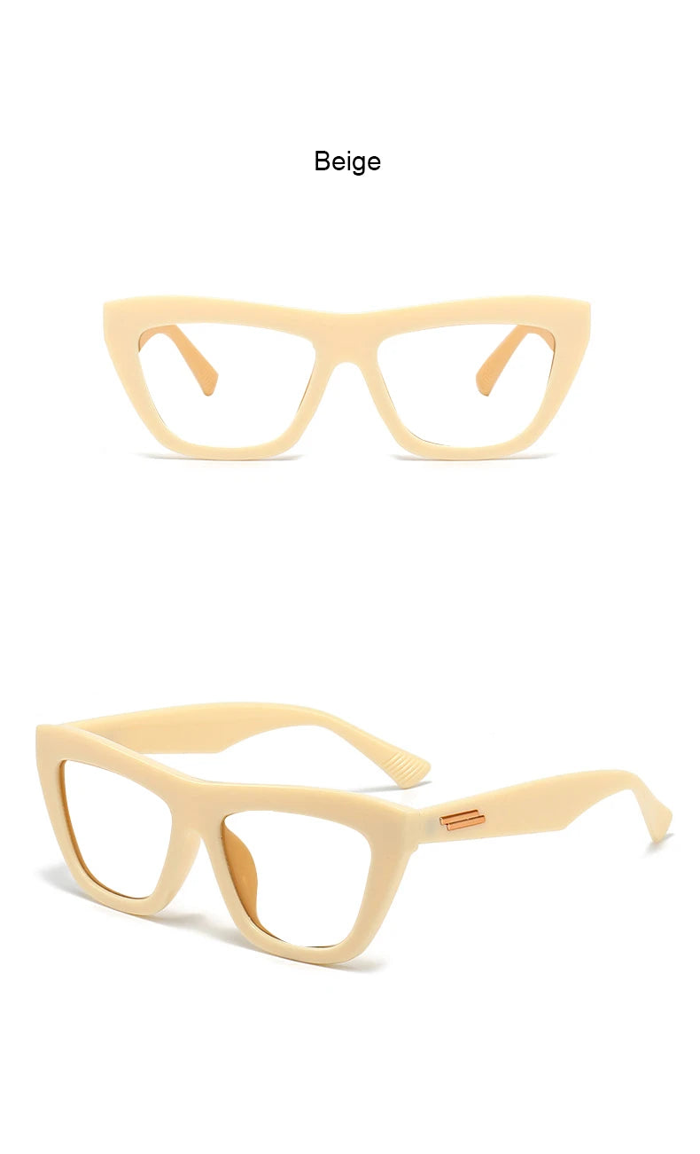 Clear Green Reading Glasses With Gold Stripe Frame for Women