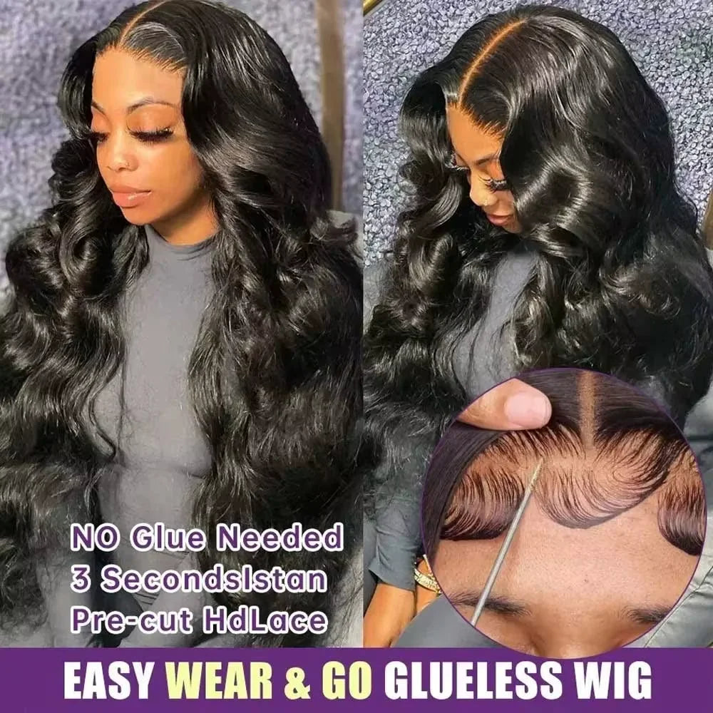 Lace Front Body Wave Glueless Human Hair Wig for Women