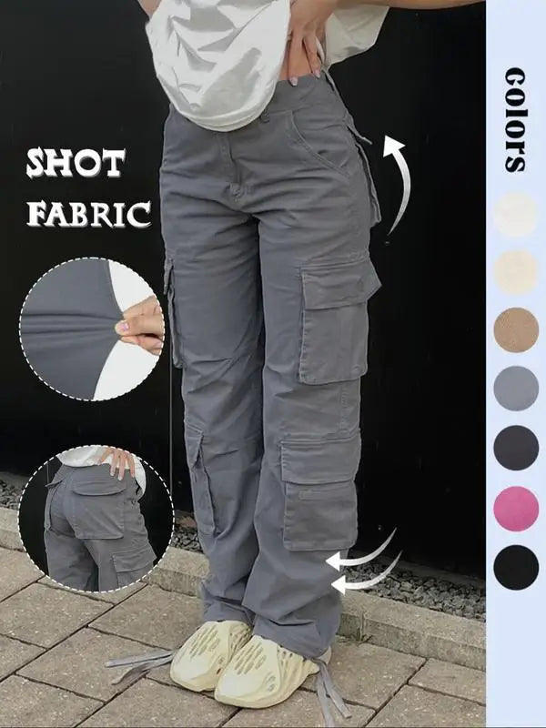 High Stretch Multi Pocket Workwear Trousers for Women