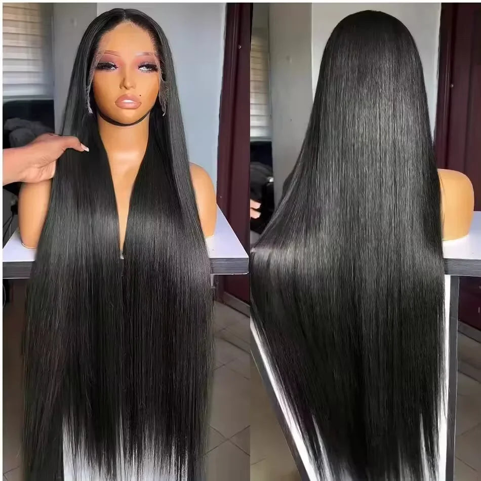 Transparent Lace Front Human Hair Brazilian Straight Wig For Women