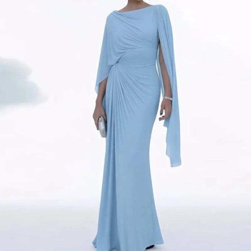 Elegant Patchwork Ankle Length Maxi Dress for Women