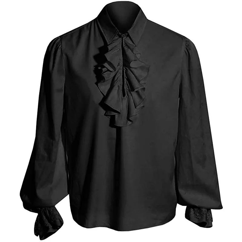 Lantern Sleeve Ruffle Shirt