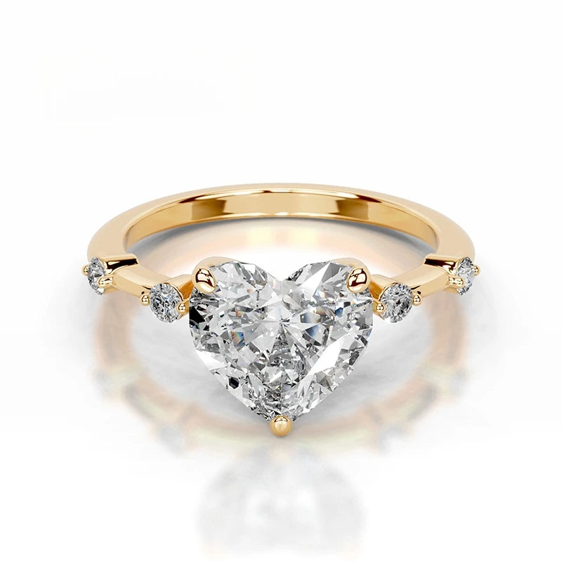 Moissanite Sterling Silver Wedding Ring Set for Women