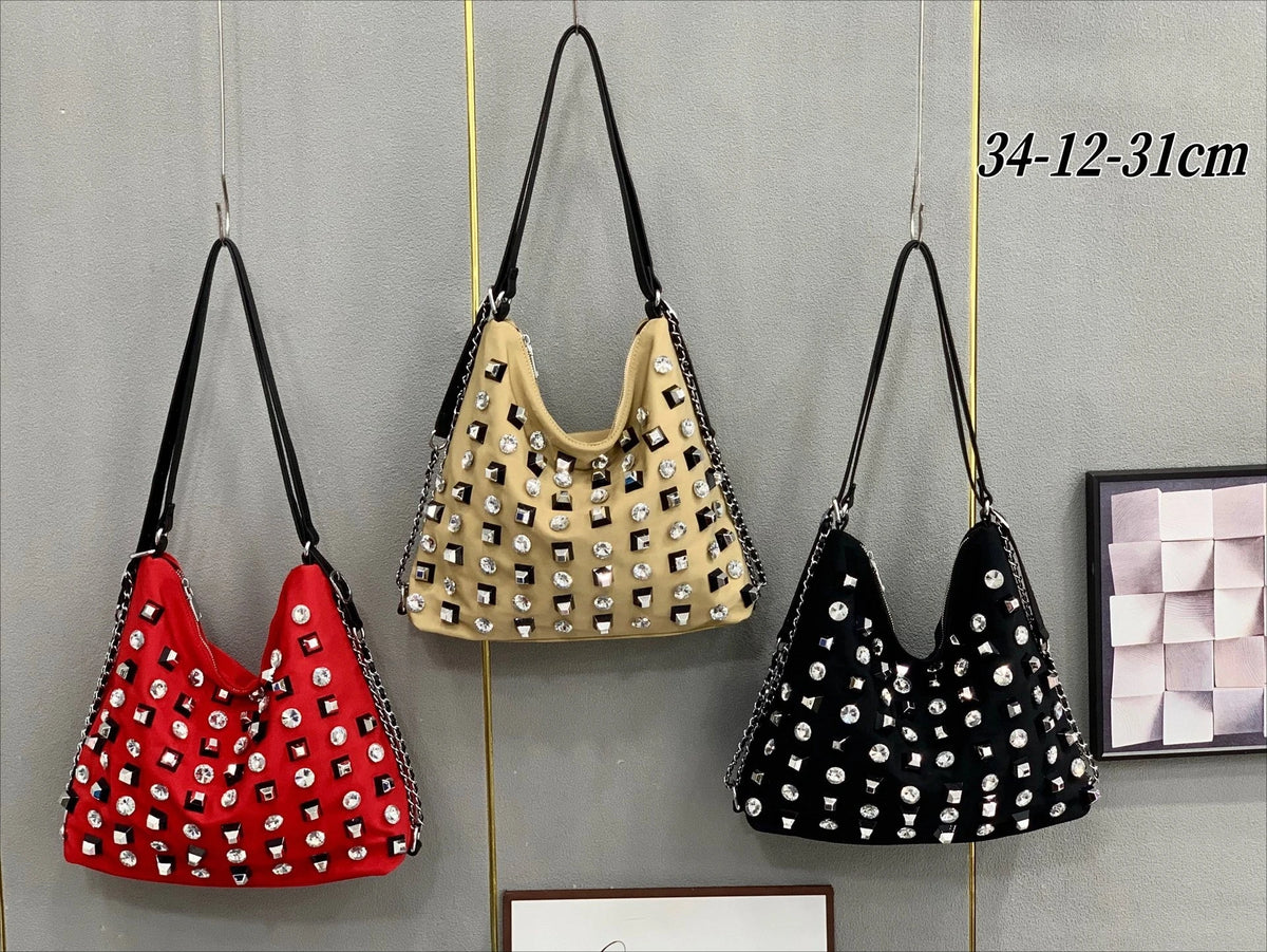 Women's Shoulder Bag Luxury Brand Diamond-encrusted Shiny Women's Shoulder Crossbody Bag Fashion Diamond-encrusted Women's Bag
