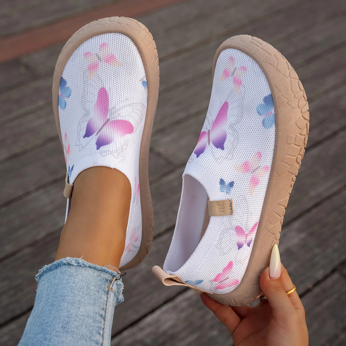 Breathable Woven Slip On Casual Walking Loafers for Women