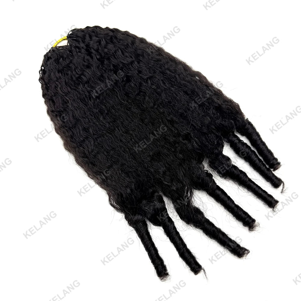 Kinky Straight Crochet Human Hair Extensions for Women