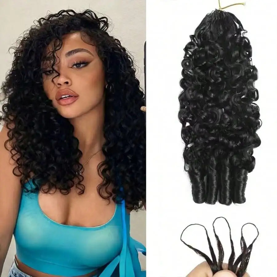 Boho Deep Wave Human Hair Crochet Braids