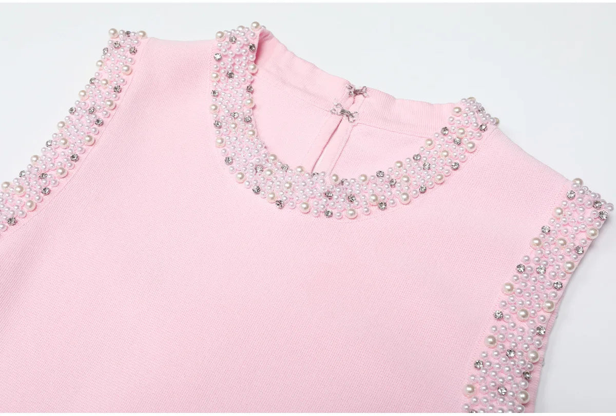 2026 Spring and Summer New High-end Heavily Rhinestone Sleeveless Maxi Dress Women's Fashion Slim-fit Elegant Party Gown Dresses