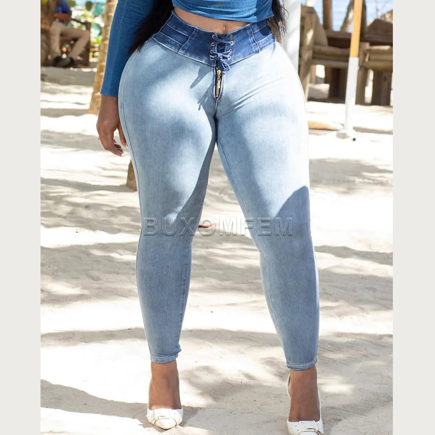 New 2025 Stylish Tight Jeans Slim Fit High Waisted Peach buttocks Trousers Butt Lifting Pushed Up Denim Pants Women's Bottoms