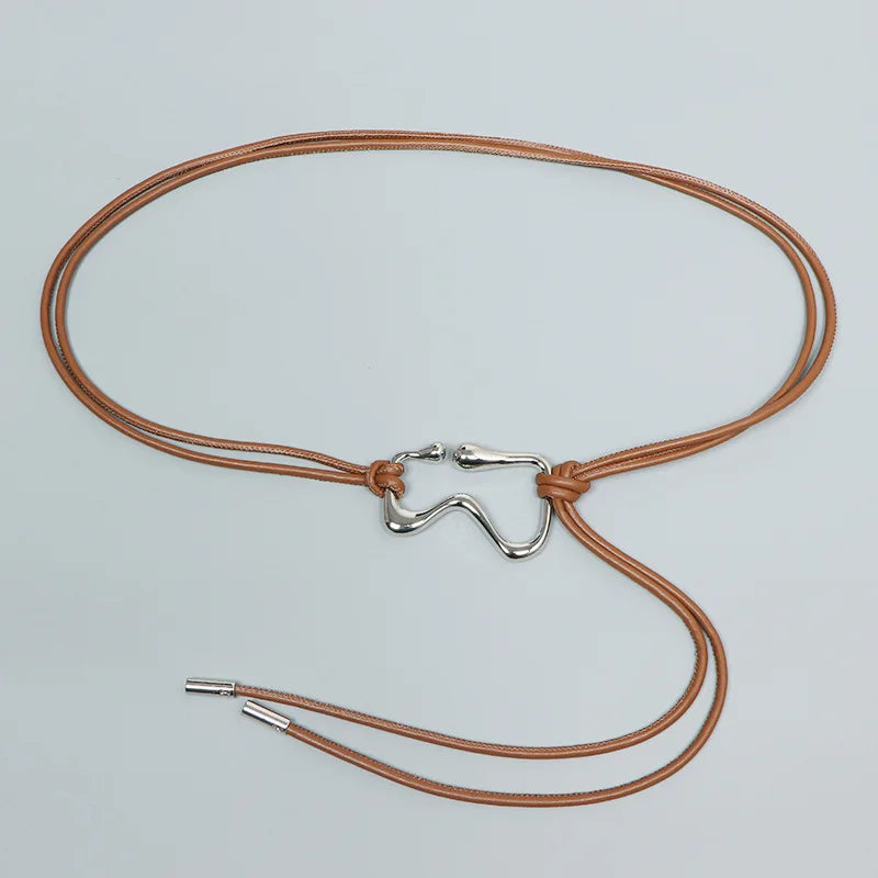 Fashion Braided Gold Knot Waist Chain Belt for Women