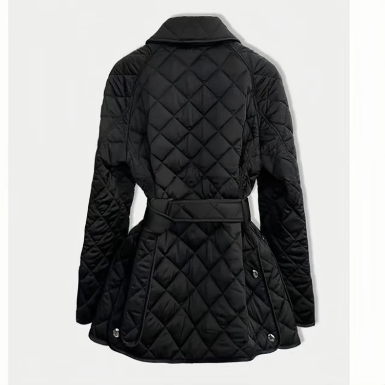 Adjustable Waist Women Jackets, Single Breasted Cotton Coat, Female Clothing, English Style Outerwear New Products, Winter, 2026