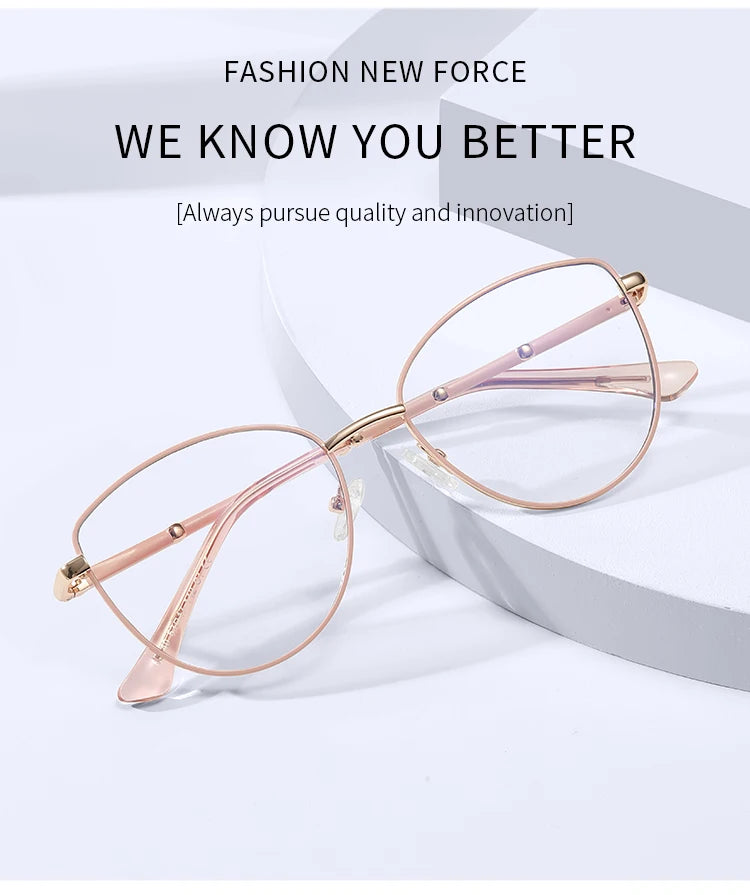Spring Hinge Cat Eye Prescription Glasses for Women