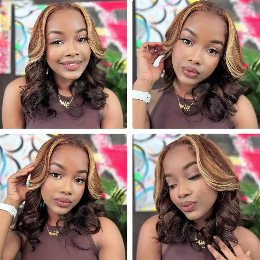 Soft Touch Highlight Body Wave Lace Front Wig for Women