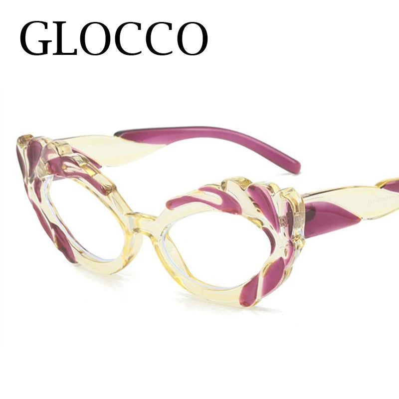 Anti Blue Light Green Cat Eye Reading Glasses For Women