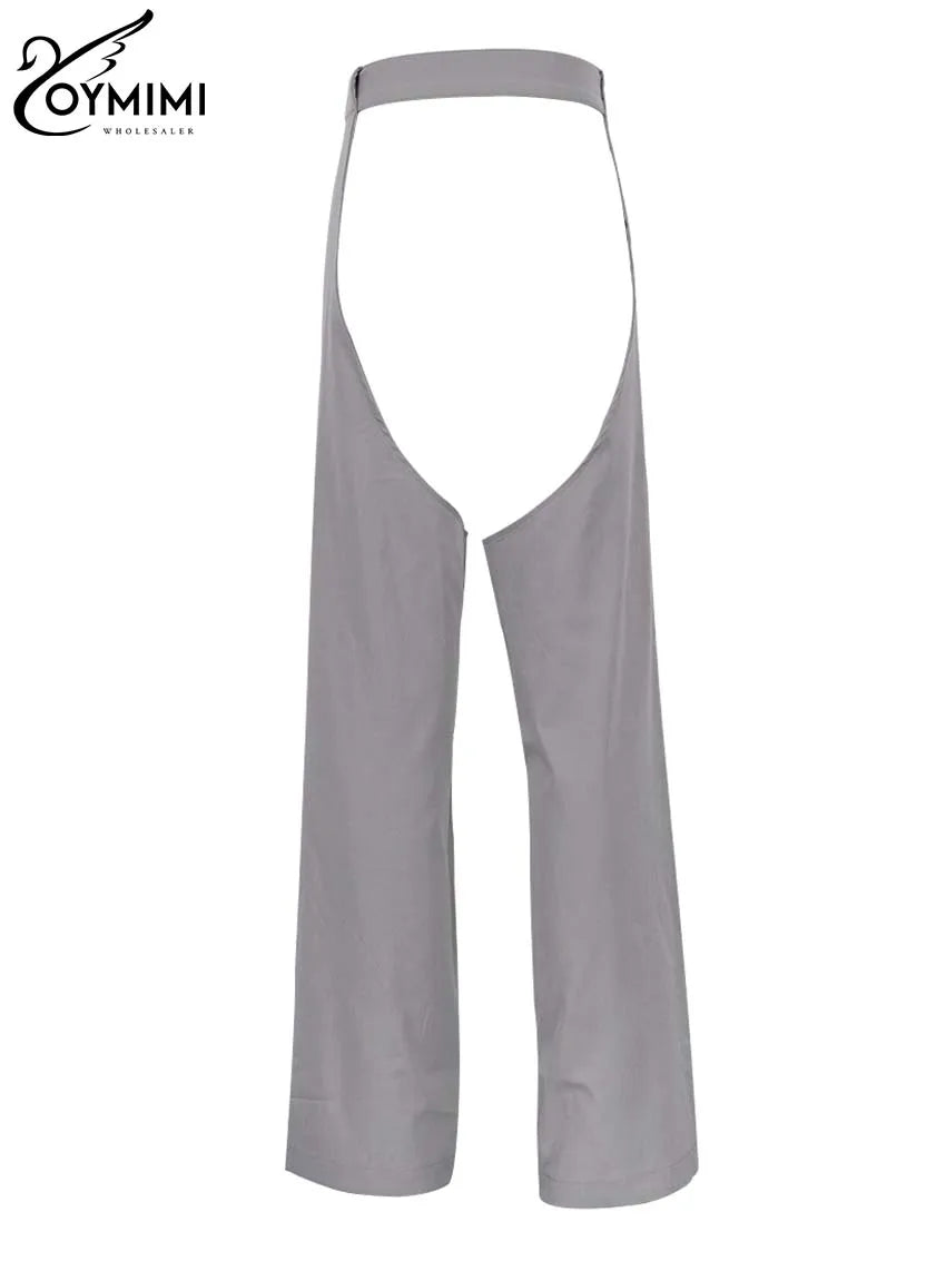 High Waist Hollow Out Trousers