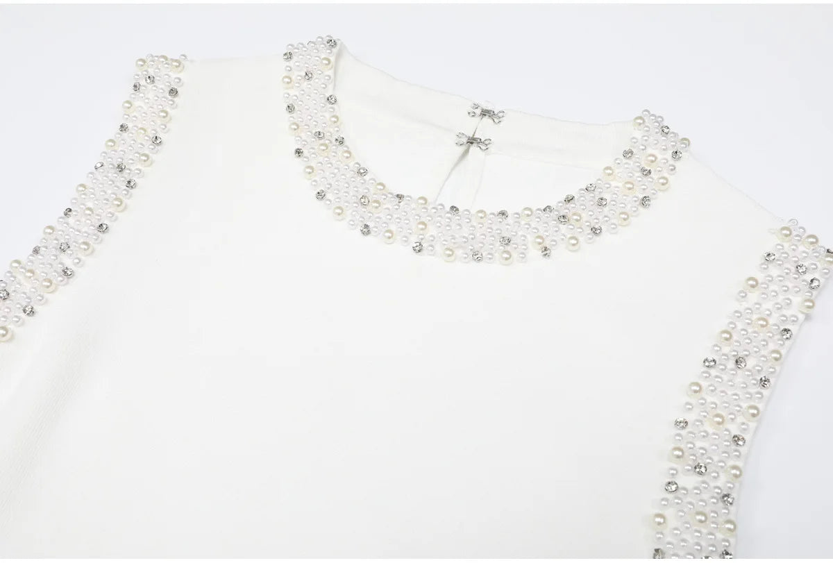 2026 Spring and Summer New High-end Heavily Rhinestone Sleeveless Maxi Dress Women's Fashion Slim-fit Elegant Party Gown Dresses