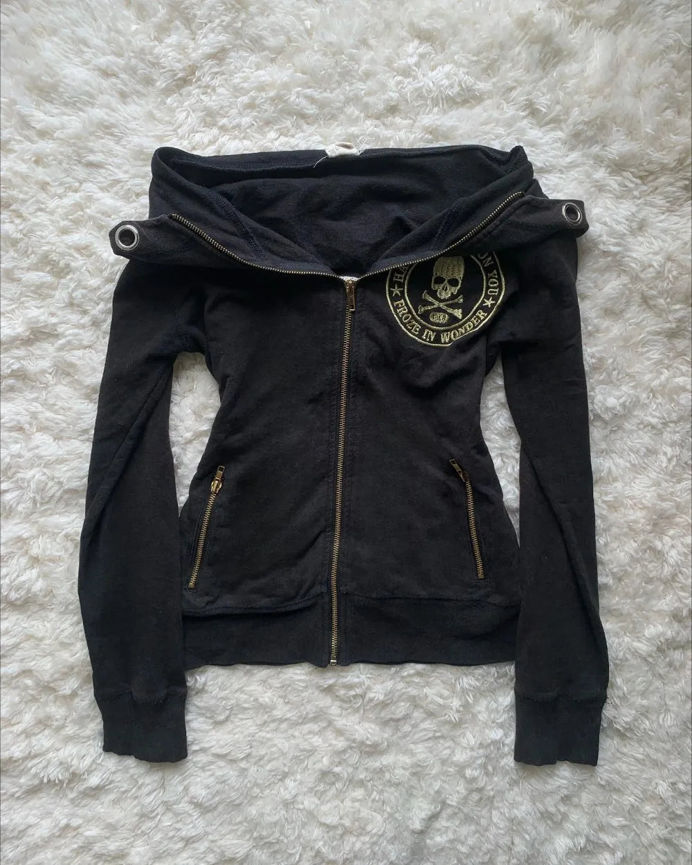 Harajuku Goth Zippered Denim Jacket