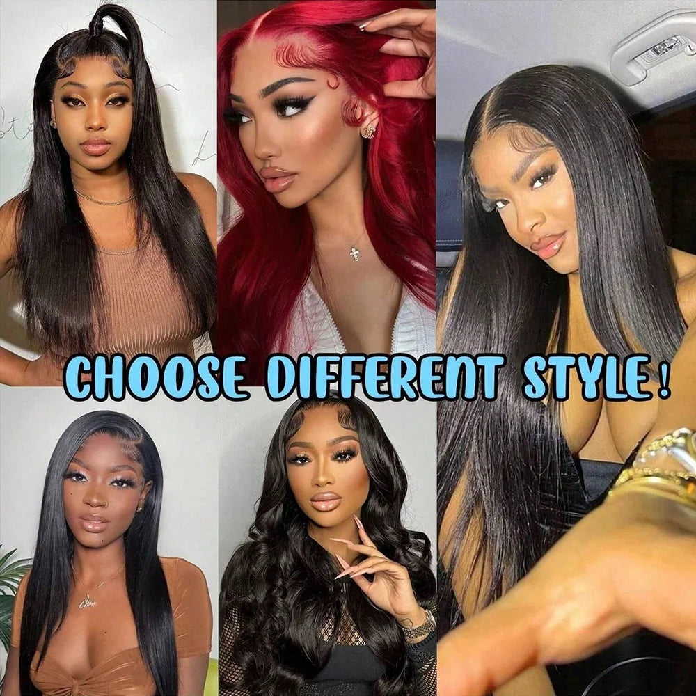 Glueless Bone Straight Brazilian Lace Front Wig for Women