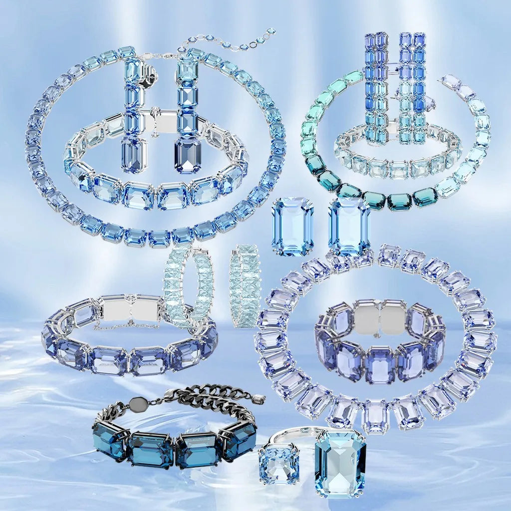 Radiant Crystal Necklace and Earring Jewelry Set for Women