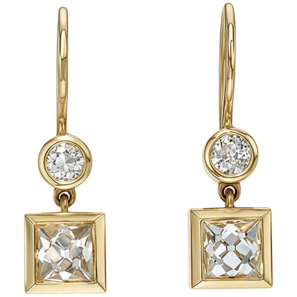 Moissanite Sterling Silver Hoop Earrings